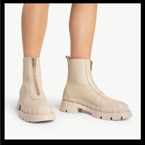 RAID Annya Chunky Ankle Boot in Ecru